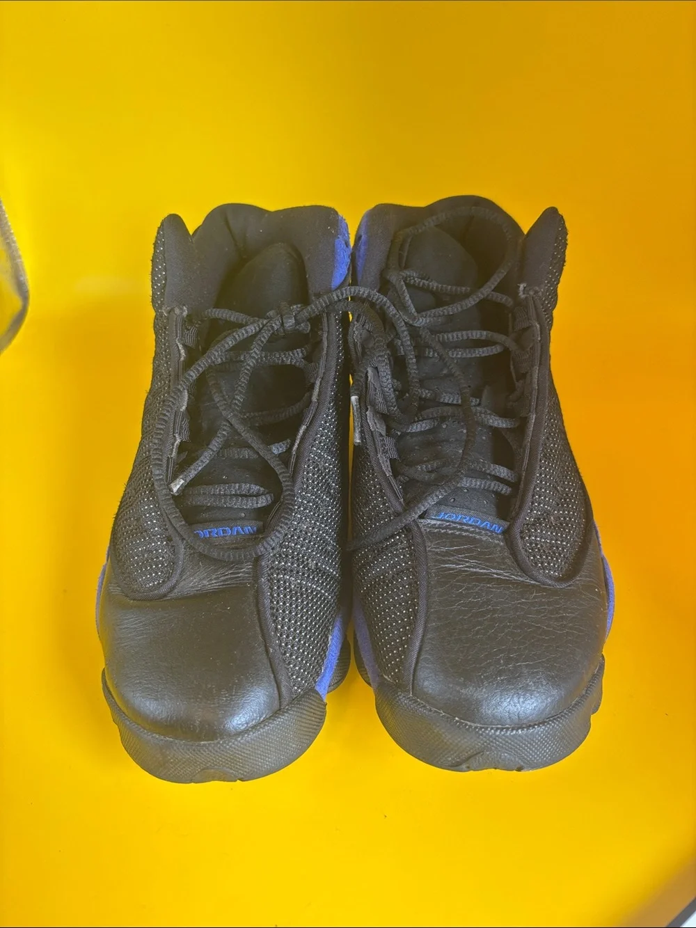 Black and Royal Blue High-Top Basketball Sneakers Air Jordan Retro Hyper  6Y